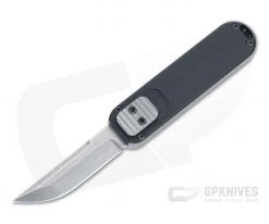 D Rocket Design/ARS Mini 007 Tanto Stonewashed Nitro-V Black Aluminum Top Slide DA OTF Automatic 0018