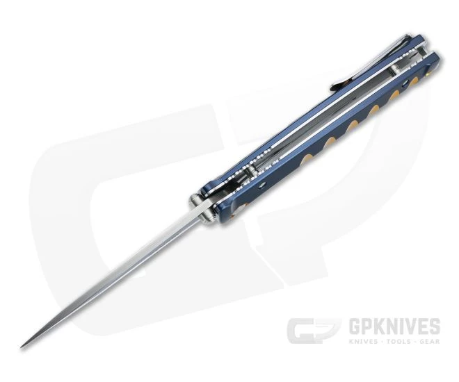 Mcusta Katana Series Blue-Gold Folder VG-10 Clad Tanto - Image 3