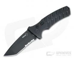 Boker Plus Strike Tanto Black Auto Partially Serrated Black Blade 01BO401N