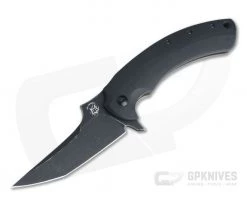 Fox Geco Bastinelli Black Stonewashed N690Co Black G10 Bronze Titanium Frame Lock Flipper 01FX873