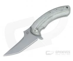 Fox Geco Bastinelli Stonewashed N690Co Green Canvas Micarta Titanium Frame Lock Flipper 01FX874