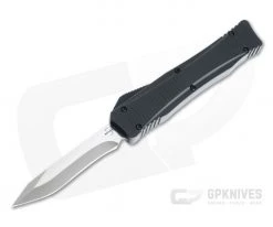 Boker Plus Lhotak Falcon Tanto Recurve Satin D2 Black Aluminum Double Action OTF Automatic 06EX225