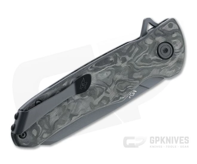 Buck Sprint Ops Flipper Coated S45VN Marbled Carbon Fiber Folder 0843CFS - Image 2