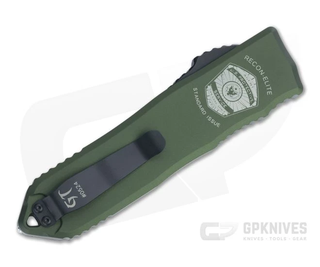 Guardian Tactical Recon Elite Tanto Two-Tone Serrated Elmax OD Green D/A OTF Automatic 108222 - Image 2