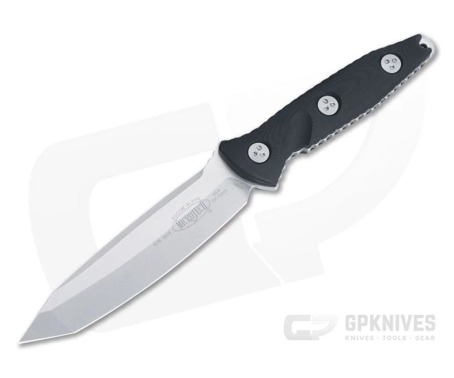 Microtech Socom Alpha Tanto Stonewashed M390 Standard Black G10 Fixed Blade 114-10