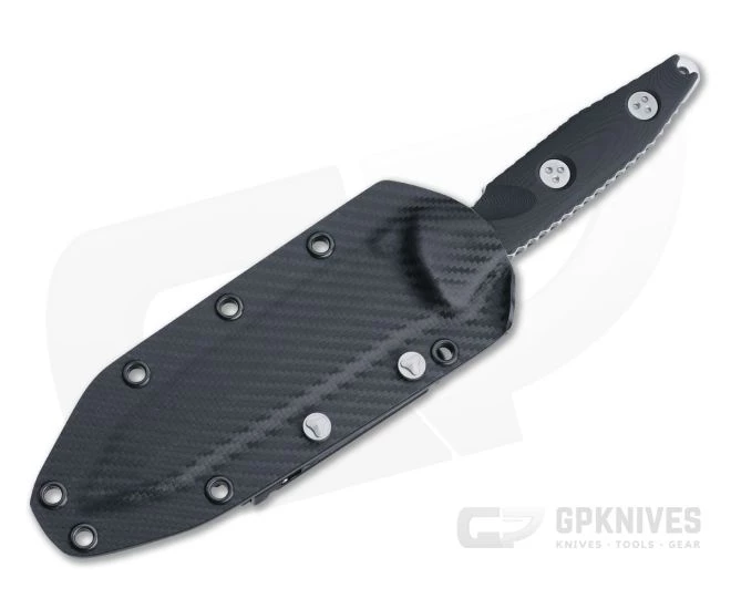 Microtech Socom Alpha Tanto Stonewashed M390 Standard Black G10 Fixed Blade 114-10 - Image 2