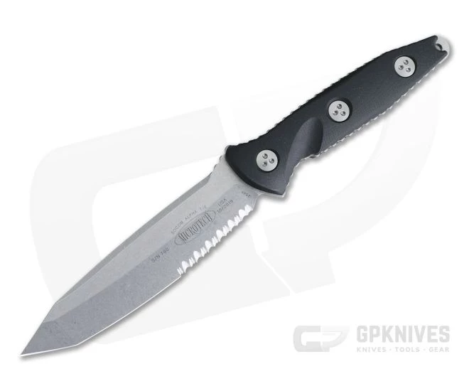 Microtech Socom Alpha Tanto G10 Partially Serrated Stonewashed CTS-204P Tactical Fixed Blade 114-11