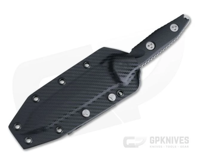 Microtech Socom Alpha Tanto G10 Partially Serrated Stonewashed CTS-204P Tactical Fixed Blade 114-11 - Image 2