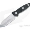 Microtech Socom Alpha Mini Tanto Full Serrated Stonewashed M390 Black G10 Fixed Blade 114M-12