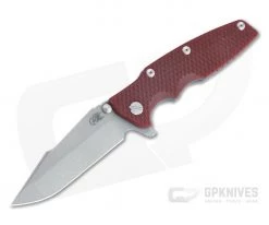 Hinderer Eklipse 3.5" Harpoon Spanto Working Finish 20CV Red G10 Battle Blue Tri-Way Flipper 1185