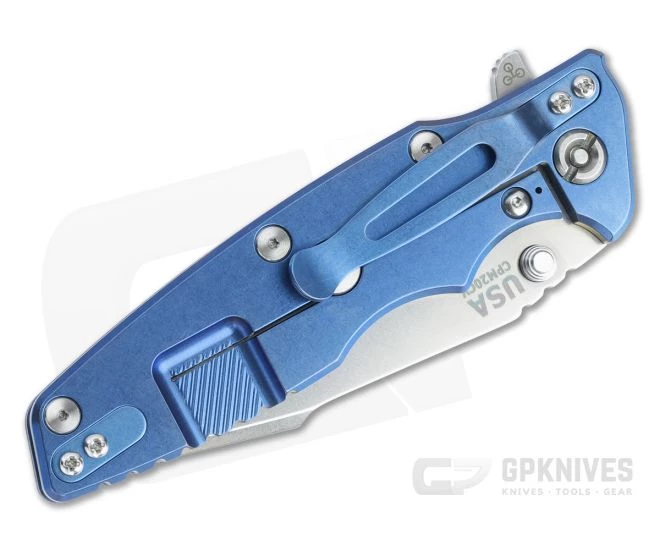 Hinderer Eklipse 3.5" Harpoon Spanto Stonewashed 20CV FDE G10 Blue Tri-Way Flipper 1187 - Image 2