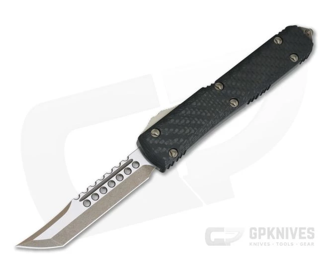 Microtech Ultratech Hellhound CF Tanto OTF Automatic Knife 119-13CF