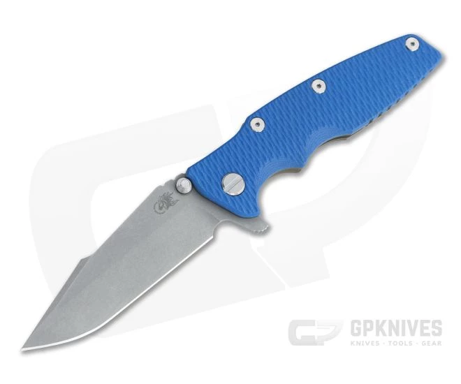 Hinderer Eklipse 3.5" Harpoon Spanto Working Finish 20CV Blue G10 Battle Bronze Tri-Way Flipper 1210
