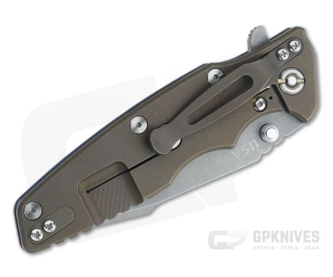 Hinderer Eklipse 3.5" Harpoon Spanto Working Finish 20CV Blue G10 Battle Bronze Tri-Way Flipper 1210 - Image 2