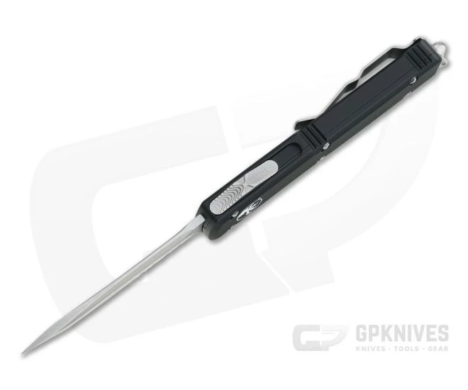 Microtech Ultratech T/E CC Stonewashed CTS-204P Part Serrated Tanto Black OTF Automatic Knife 123-11 - Image 4