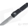 Microtech Ultratech Tanto Serrated Apocalyptic 204P Black OTF Automatic Knife 123-11AP