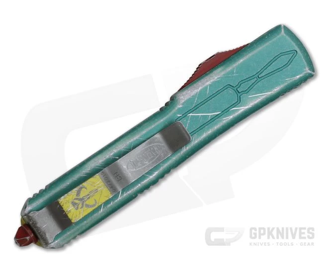 Microtech Ultratech Bounty Hunter Tanto Serrated OTF Automatic Knife 123-12BH - Image 2