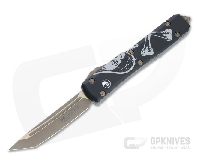 Microtech Ultratech T/E Signature Death Card Bronze Apocalyptic Tanto OTF Automatic Knife 123-13DCS