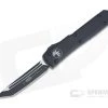 Microtech Ultratech Tactical Tanto Black M390 Black OTF Automatic Knife 123-1T