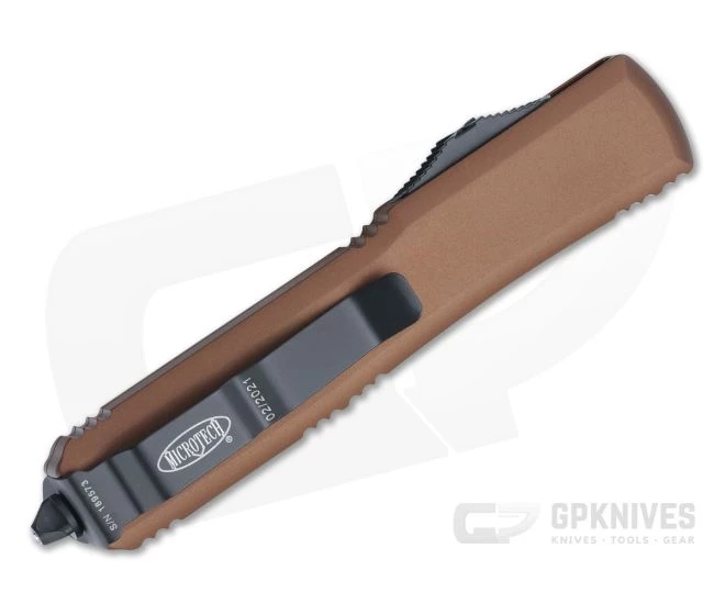Microtech Ultratech T/E Black M390 Tanto Tan OTF Automatic Knife 123-1TA - Image 2