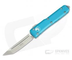 Microtech Ultratech Turquoise CC Satin CTS-204P Tanto OTF Automatic Knife 123-4TQ