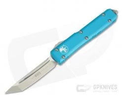Microtech Ultratech Turquoise CC Satin Elmax Tanto OTF Automatic Knife 123-4TQ
