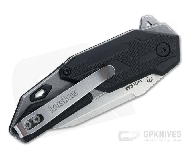 Kershaw Jetpack Stonewashed Tanto Black GFN Assisted Liner Lock Flipper 1401 - Image 2