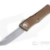 Microtech Combat Troodon Stonewashed CTS-204P Tanto Tan OTF Automatic Knife 144-10TA