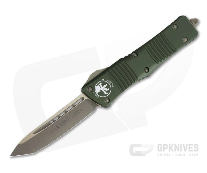 Microtech Combat Troodon Bronzed Apocalyptic Tanto OD Green CTS-204P OTF Automatic Knife 144-13APOD
