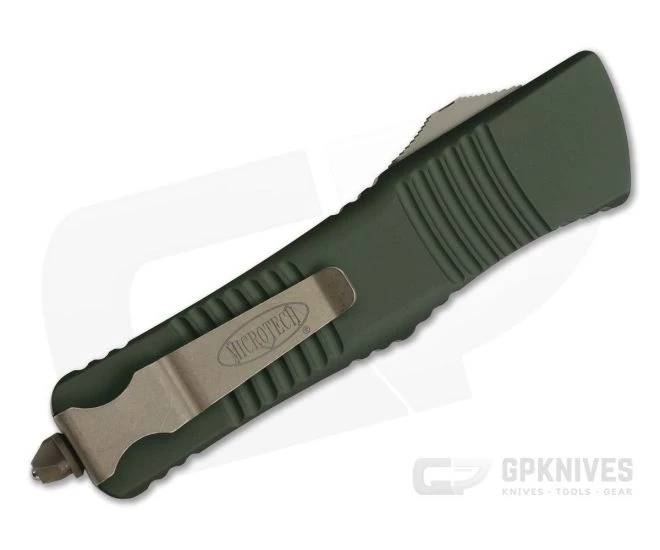 Microtech Combat Troodon Bronzed Apocalyptic Tanto OD Green CTS-204P OTF Automatic Knife 144-13APOD - Image 2