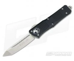 Microtech Combat Troodon Satin M390 Tanto OTF Automatic Knife 144-4