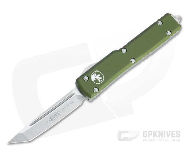 Microtech UTX-70 T/E Stonewashed M390 Tanto OD Green OTF Automatic Knife 149-10OD