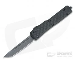 Microtech UTX-70 T/E Signature Carbon Fiber Top Damascus Tanto OTF Automatic Knife 149-16CFS