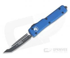 Microtech UTX-70 Black 204P Tanto Blue OTF Automatic Knife 149-1BL