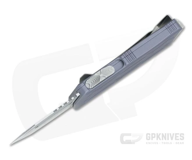 Microtech Exocet Tanto Stonewashed XHP Gray CA Legal OTF Automatic 158-10GY - Image 3
