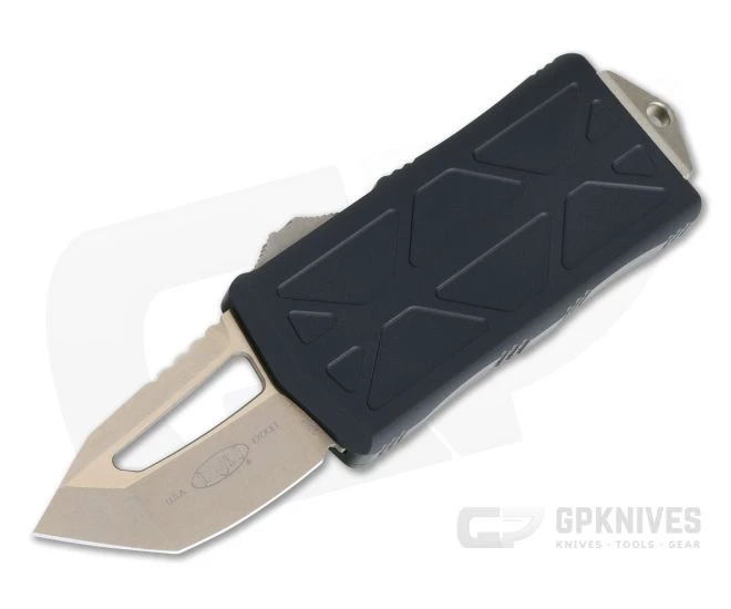Microtech Exocet Tanto Bronze Stonewashed 204P Black CA Legal OTF Automatic 158-13