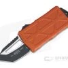 Microtech Exocet Black 204P Tanto Orange CA Legal OTF Automatic 158-1OR