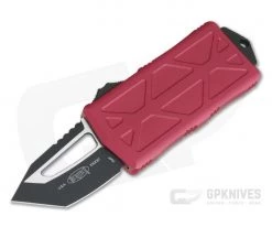 Microtech Exocet Black 204P Tanto Red CA Legal OTF Automatic 158-1RD