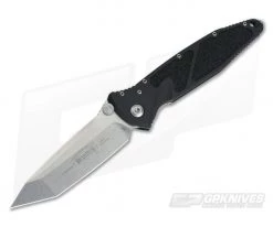 Microtech Socom Elite Tanto Manual Stonewash Plain M390 Black Aluminum 161-10