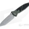 Microtech Socom Elite Tanto Manual Stonewash Plain 204P Green Aluminum 161-10OD