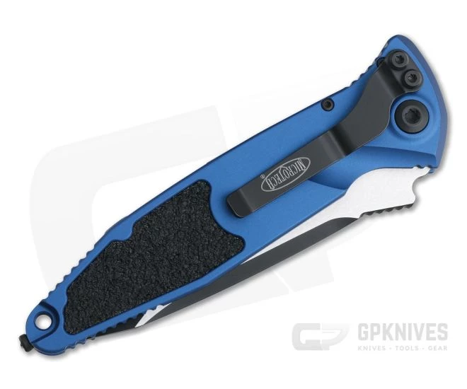 Microtech Socom Elite Automatic Tanto Blue Black Plain Edge CTS-204P 161A-1BL - Image 2