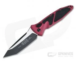 Microtech Socom Elite Automatic Tanto Red Black Plain Edge CTS-204P 161A-1RD