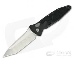 Microtech Socom Elite Tanto Black Automatic Satin Plain Edge 204P 161A-4