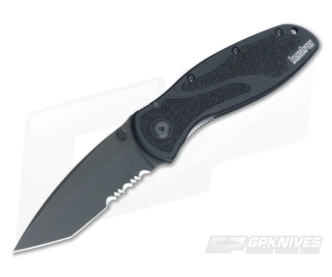 Kershaw Blur Black Partially Serrated Tanto 1670TBLKST