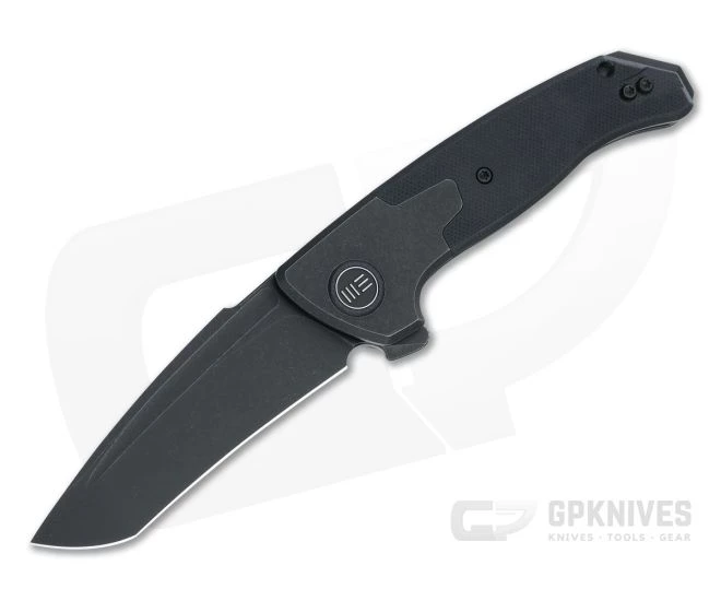 WE Knives x Elishewitz Press Check Tanto Black Stonewashed 20CV Black G10 Titanium Flipper WE20078A-1