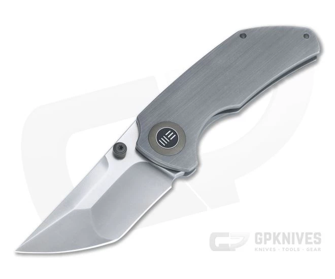 WE Knives Thug Christensen Satin 20CV Brushed Gray Titanium Frame Lock Folder 2103A