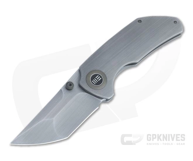WE Knives Thug Christensen Gray Hand Rubbed 20CV Brushed Titanium Frame Lock Folder 2103B