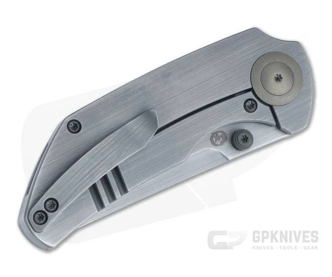 WE Knives Thug Christensen Gray Hand Rubbed 20CV Brushed Titanium Frame Lock Folder 2103B - Image 2