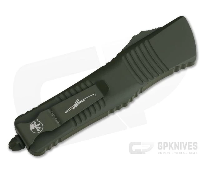 Microtech Combat Troodon Hellhound Signature Series Cerakote OD Green 219-1COD - Image 2