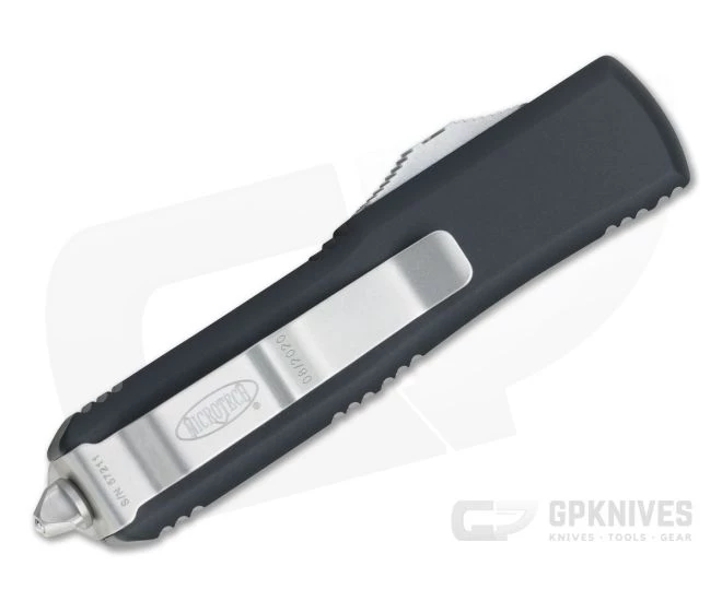 Microtech UTX-85 T/E Stonewashed 204P Plain Tanto Black OTF Automatic Knife 233-10 - Image 2